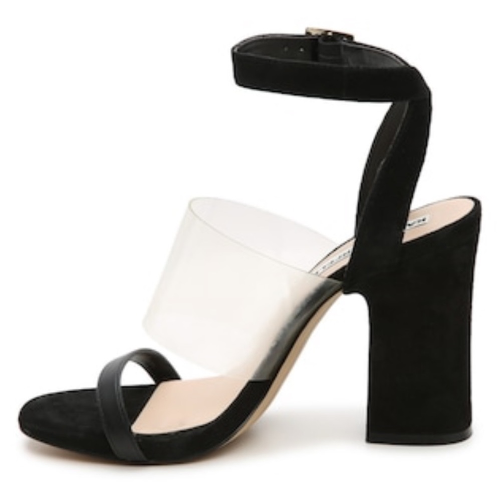 Karl Lagerfeld Black Suede Block Heels